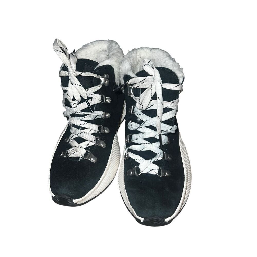 WOMEN'S SOREL OUT 'N ABOUT III CONQUEST SHEARLING ANKLE SNOW BOOTS size 7.5